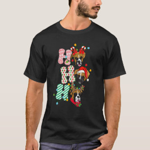HoHoHo Boxer Christmas Three Cute Xmas Boxer Dogs T-Shirt