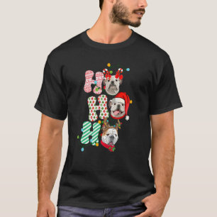 HoHoHo Bulldog Christmas Three Cute Xmas Bulldog D T-Shirt