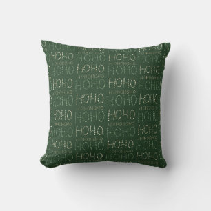Hohoho Christmas sage green Wrapping Paper Cushion