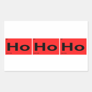 HoHoHo Christmas Santa Speak Rectangular Sticker