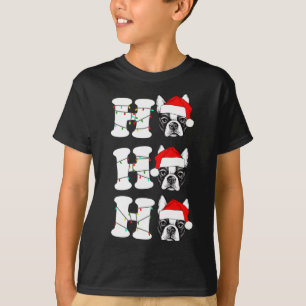 Hohoho Cute French Bulldog Puppy Christmas T-Shirt