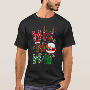 HoHoHo Dog Paw Christmas Pajama Cute Holiday Dog L T-Shirt