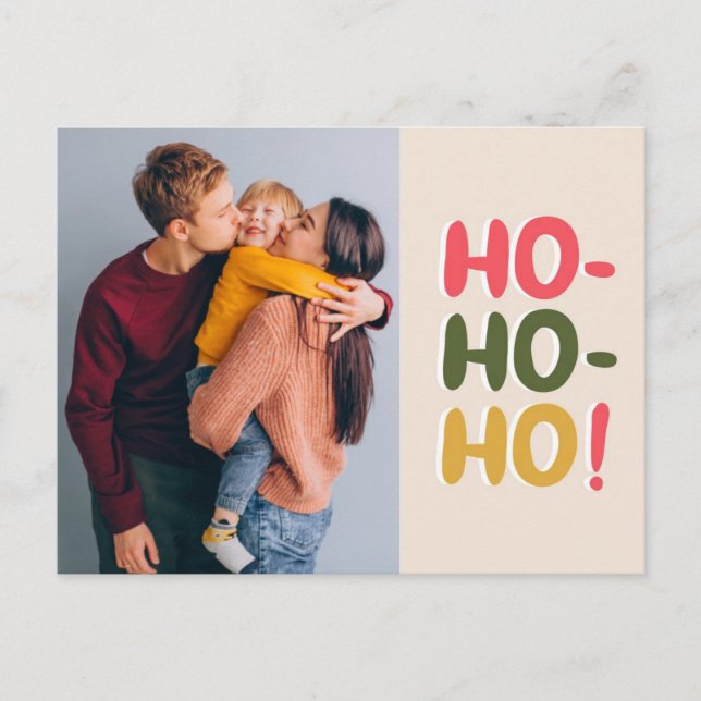 Hohoho Family Holiday & Christmas Card (Front)