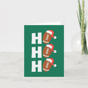 HoHoHo Football   Funny Christmas Season Humour Holiday Card
