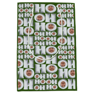 HoHoHo! Gift from ME! Your Face Wrapping paper Medium Gift Bag