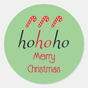 HoHoHo Green Merry Christmas Sticker