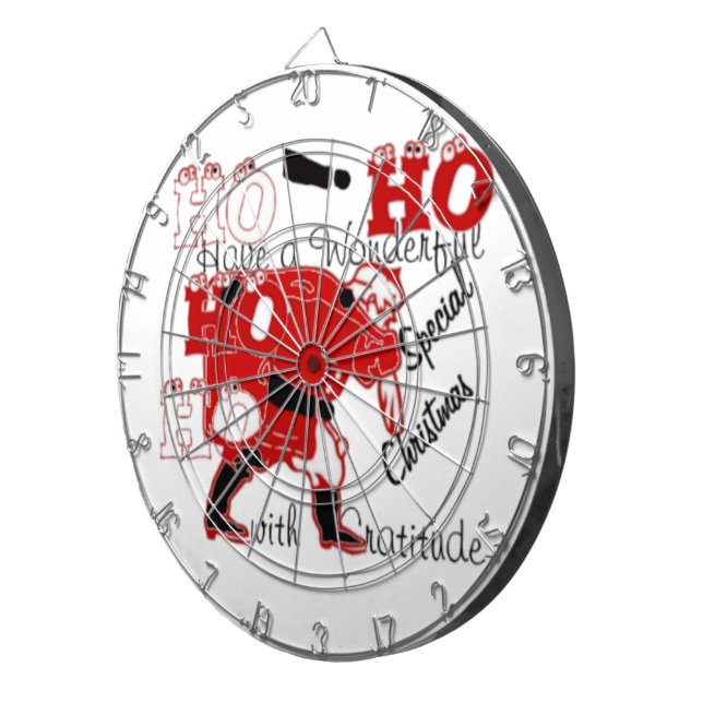 HOHOHO Have a Wonderful Christmas With Gratitude Dartboard (Front Right)