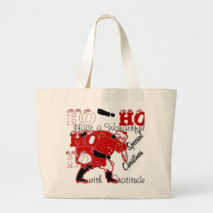 HOHOHO Have a Wonderful Christmas With Gratitude Large Tote Bag
