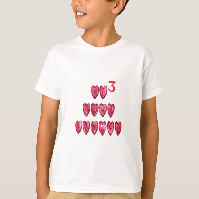 Hohoho Hearts Santa Cool  T-Shirt (Front)