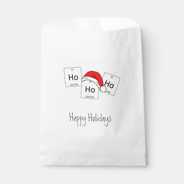 HoHoHo Holmium Chemistry Element Christmas Pun Favour Bags (Front)