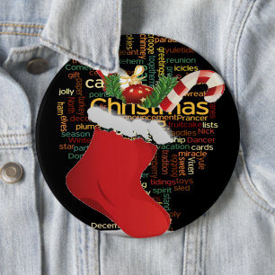 HoHoHo! Merry Christmas GIFTS and a Happy New Year 6 Cm Round Badge