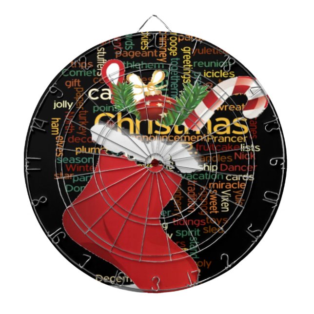 HoHoHo! Merry Christmas GIFTS and a Happy New Year Dartboard (Front)