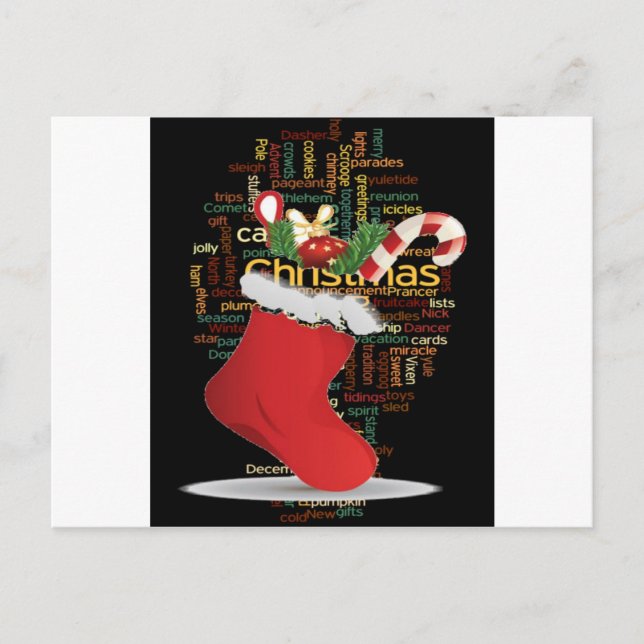 HoHoHo! Merry Christmas GIFTS and a Happy New Year Holiday Postcard (Front)