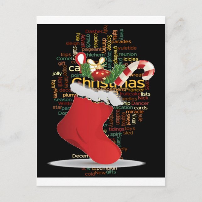 HoHoHo! Merry Christmas GIFTS and a Happy New Year Holiday Postcard (Front)