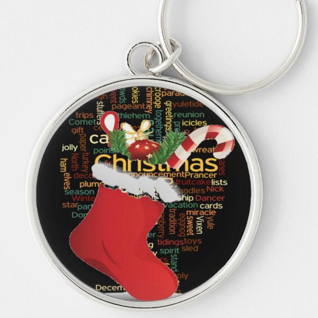 HoHoHo! Merry Christmas GIFTS and a Happy New Year Key Ring (Front)