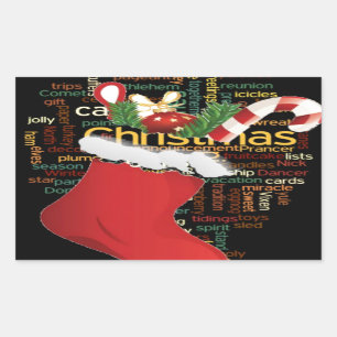 HoHoHo! Merry Christmas GIFTS and a Happy New Year Rectangular Sticker