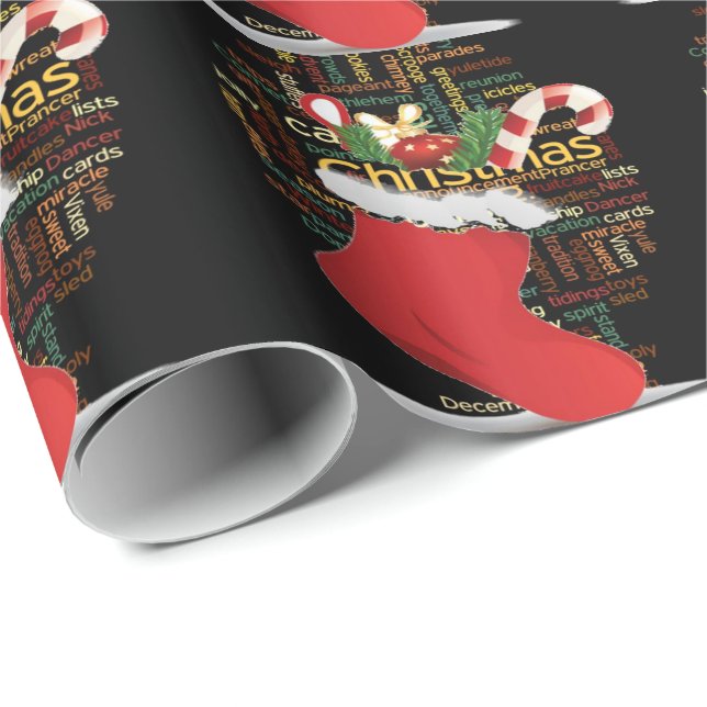 HoHoHo! Merry Christmas GIFTS and a Happy New Year Wrapping Paper (Roll Corner)