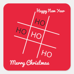 HoHoHo Merry Christmas Happy New Year Square Sticker