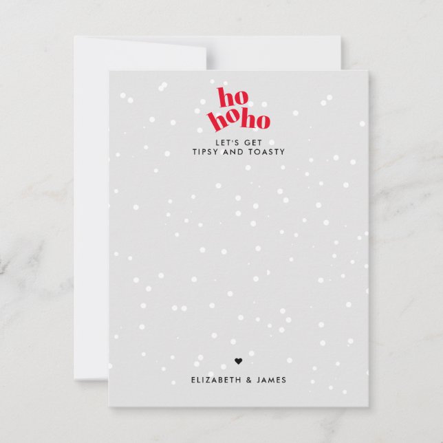 Hohoho Modern Christmas Note Card (Front)