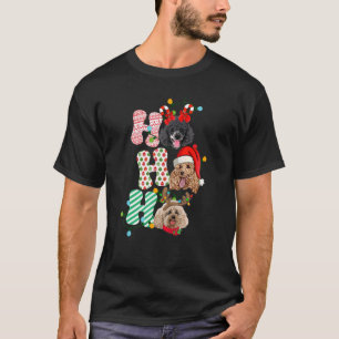 HoHoHo Poodle Christmas Three Cute Xmas Poodle Dog T-Shirt