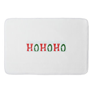 HOHOHO Santa Claus Laugh Snow Blizzard Christmas Bath Mat
