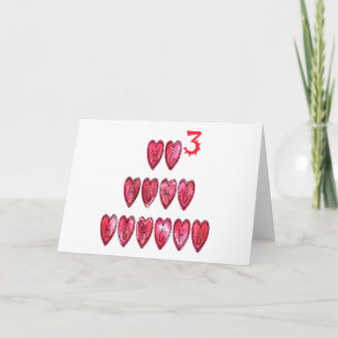 Hohoho! Santa cool hearts text Christmas love desi Holiday Card