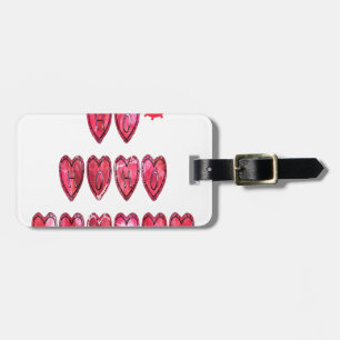 Hohoho! Santa cool hearts text Christmas love desi Luggage Tag