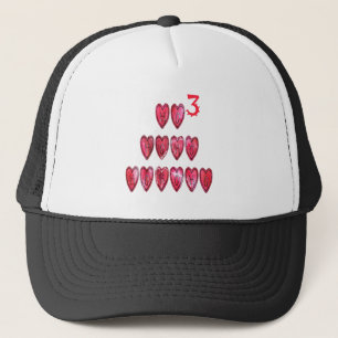 Hohoho! Santa cool hearts text Christmas love desi Trucker Hat