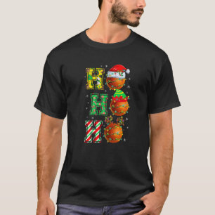 HOHOHO Santa Elf Reindeer Basketball Balls Christm T-Shirt