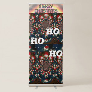 Hohoho Santa Fun Retractable Banner