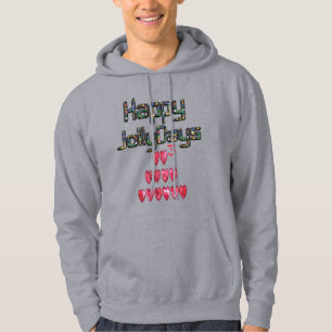 Hohoho Santa hearts text Christmas love design Hoodie