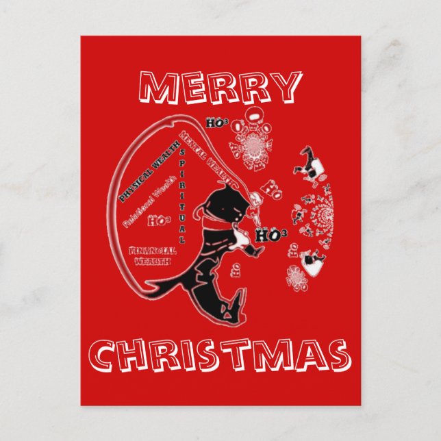 HoHoHo Santa Merry Christmas Customise Cards (Front)