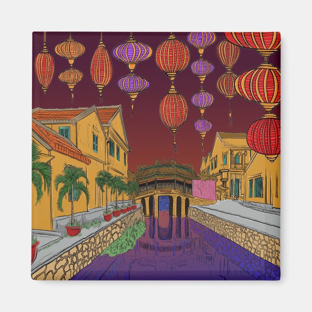 Hoi An Ancient City Lanterns Travel Vietnam HoiAn Magnet (Front)