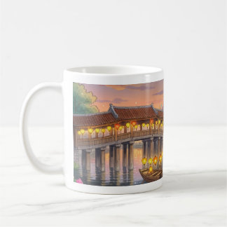 Hoi An Vietnam Ancient Town Ghibli Watercolor Wall Coffee Mug
