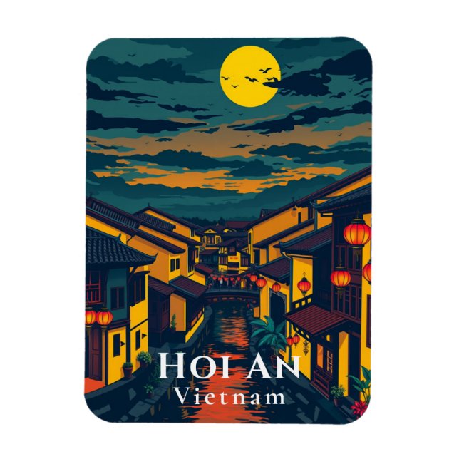 Hoi An Vietnam Ancient Town Lanterns Postcard Magnet (Vertical)