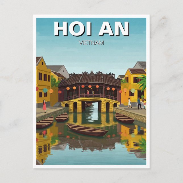 Hoi An Vietnam Japanese Covered Bridge Travel Postcard (Front)