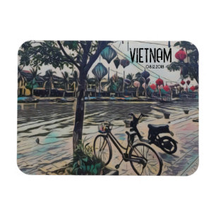 Hoi An Vietnam Lanterns  Customizable Date Magnet