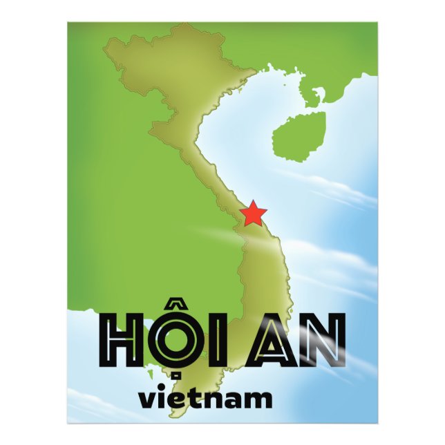 Hoi An Vietnam travel poster art print (Front)