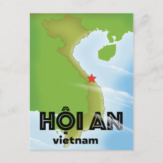 Hoi An Vietnam travel poster art print Postcard