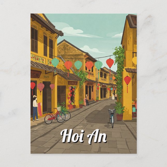 Hoi An Vietnam Vintage Travel Postcard (Front)