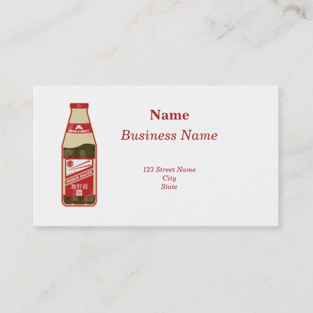 Hoisin Sauce Cantonese Food Business Card (Front)