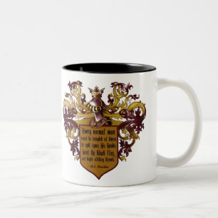 Hoist the Black Flag Mencken Quotation Two-Tone Coffee Mug