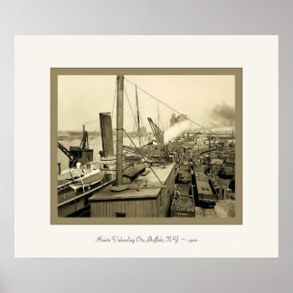 Hoists Unloading Ore, Buffalo, N.Y. ~ 1900 Poster