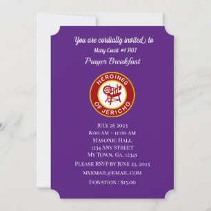 HOJ Prayer Breakfast Invitation