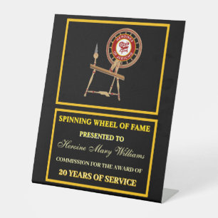 HOJ Spinning Wheel of fame Pedestal Sign