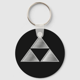 Hojo Clan Kamon Silver Chrome Key Ring