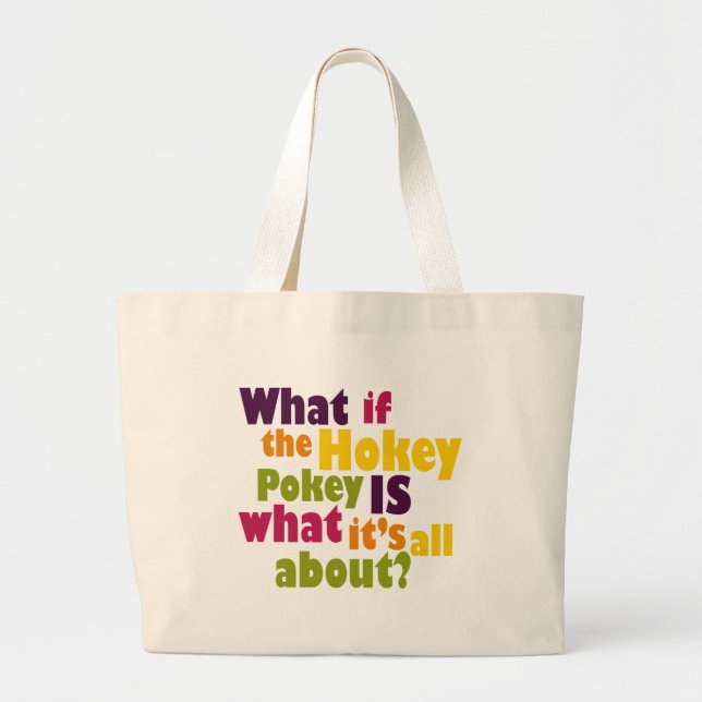 Hokey Pokey Large Tote Bag (Front)