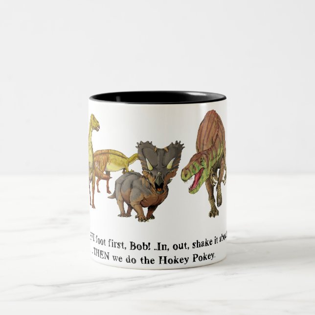 hokey pokey Two-Tone coffee mug (Center)