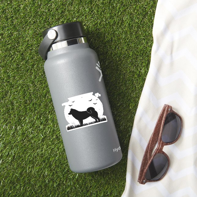 Hokkaido Dog � Halloween Moon Silhouette Classic T (HydroFlask Insitu)