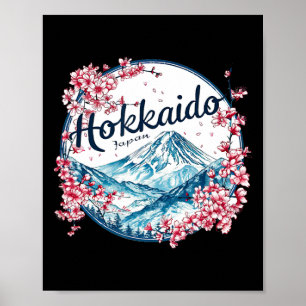 Hokkaido Japan Alpine Skiing Anime Explorer Poster